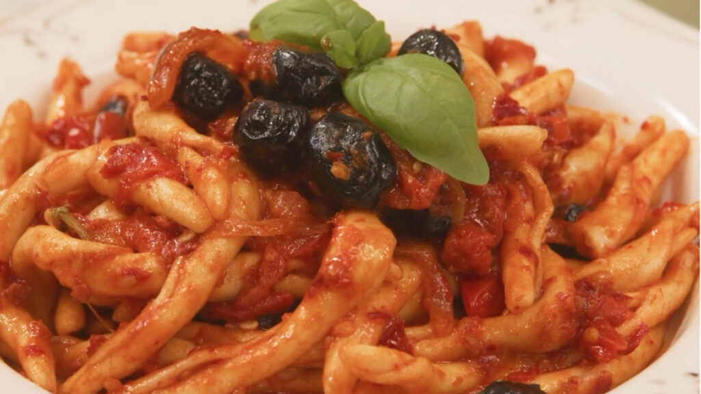 Fileja with 'Nduja & Calabrian Crostini - Cooking with Saporita